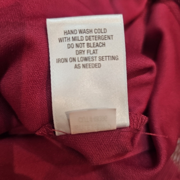 Ruby Red Lace Overlay Dress Size 16 Long Sleeve Lined A-Line Boho Holiday Party - Picture 6 of 11